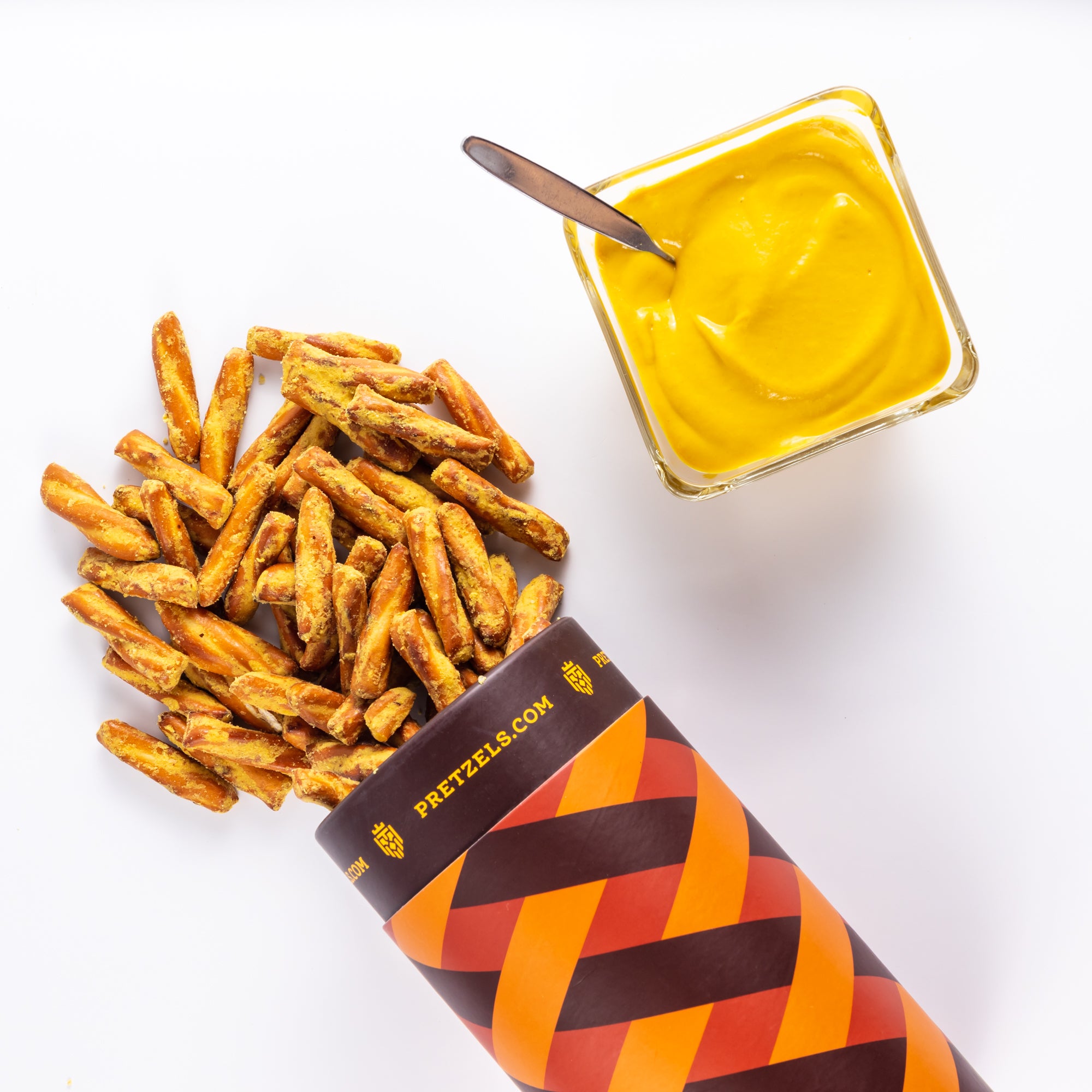mustard and pretzels