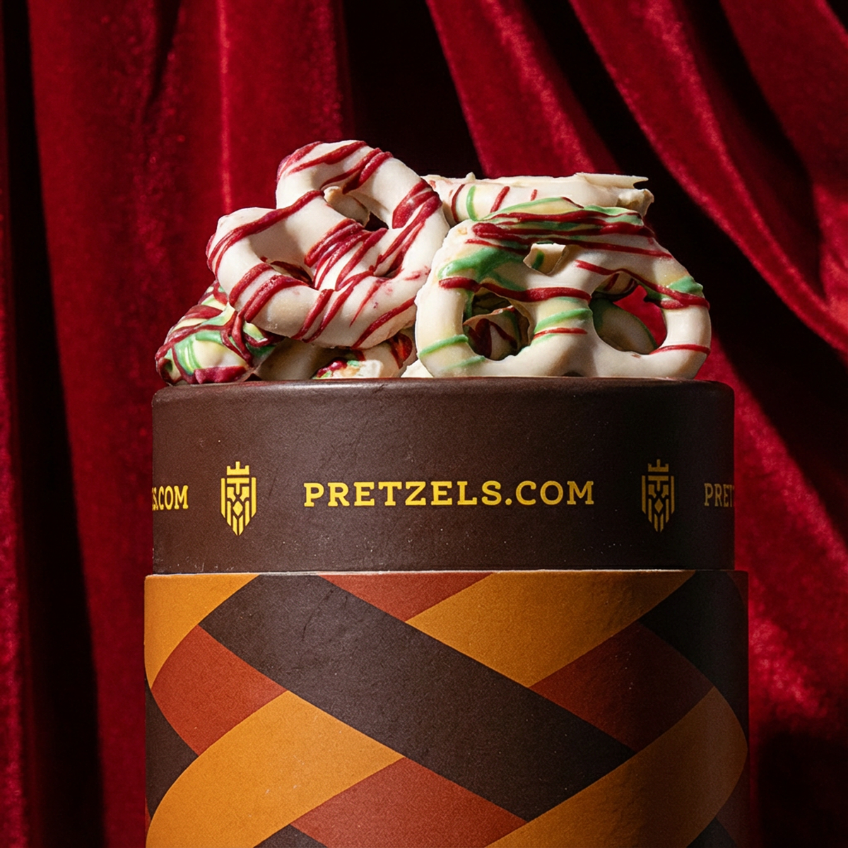 Christmas Drizzle Fudge Pretzels