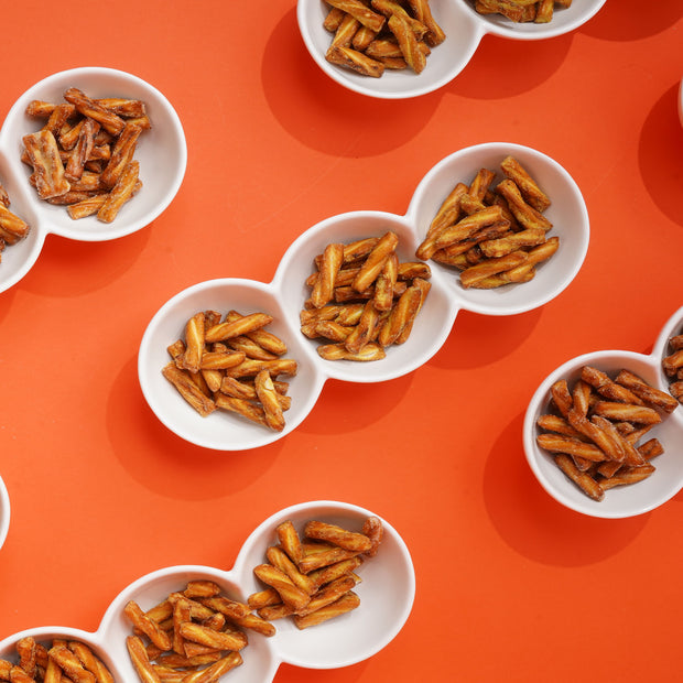 Ceramic Pretzel TriBowl