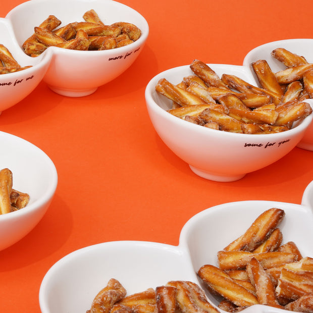 Ceramic Pretzel TriBowl