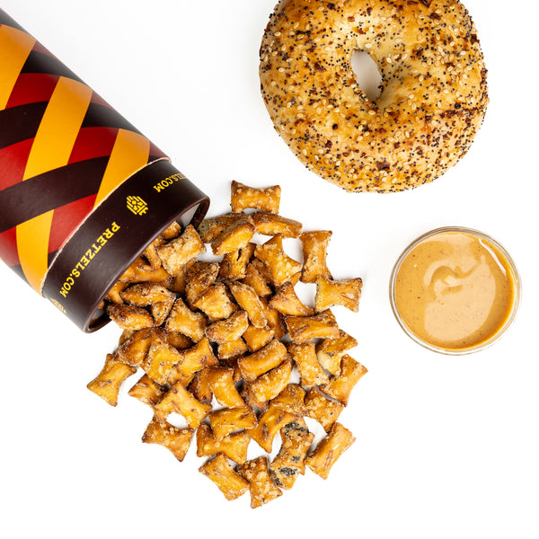 Everything Bagel Peanut Butter Pretzel Bites