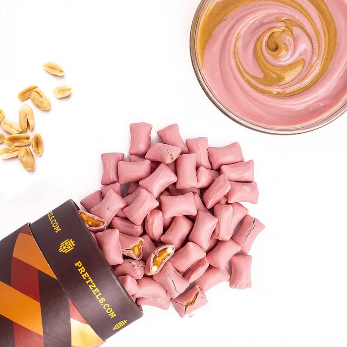 Pink Chocolate Peanut Butter Bites