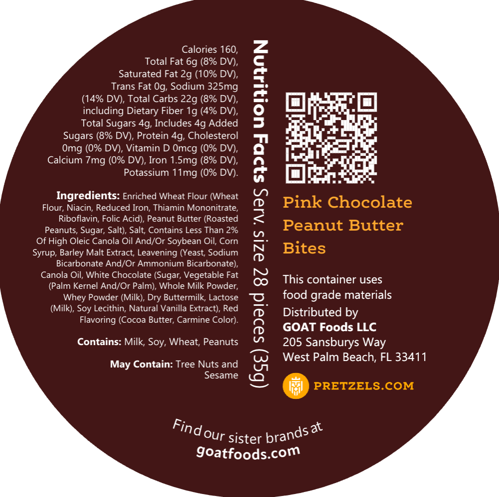 Pink Chocolate Peanut Butter Bites