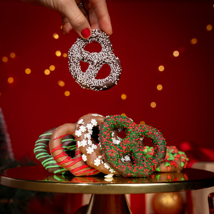 ‘Tis the Season Belgian Chocolate Covered Pretzels