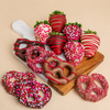 Hand-Dipped Belgian Chocolate Strawberries & Pretzel Twists