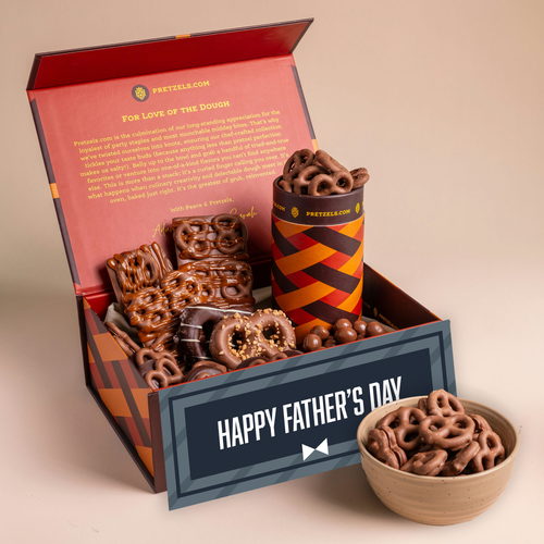Father's Day Belgian Chocolate Pretzel Gift Box